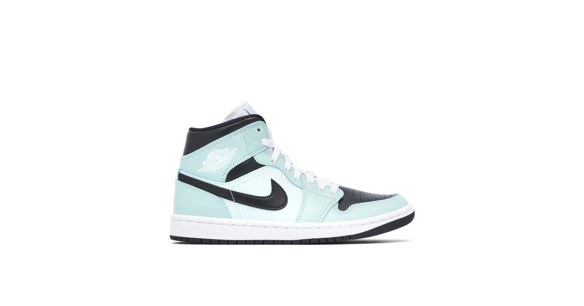 Air Jordan 1 Mid Aqua Black Womens | BQ6472-300 | Laced