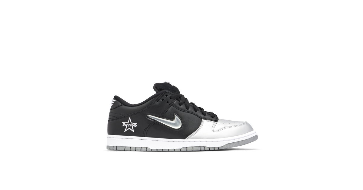 Supreme x Nike SB Dunk Low Metallic Silver | CK3480-001 | Laced