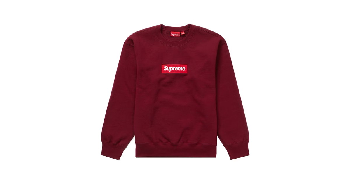 Supreme Box Logo Crewneck (FW22) Cardinal | SUPREME-00242 | Laced
