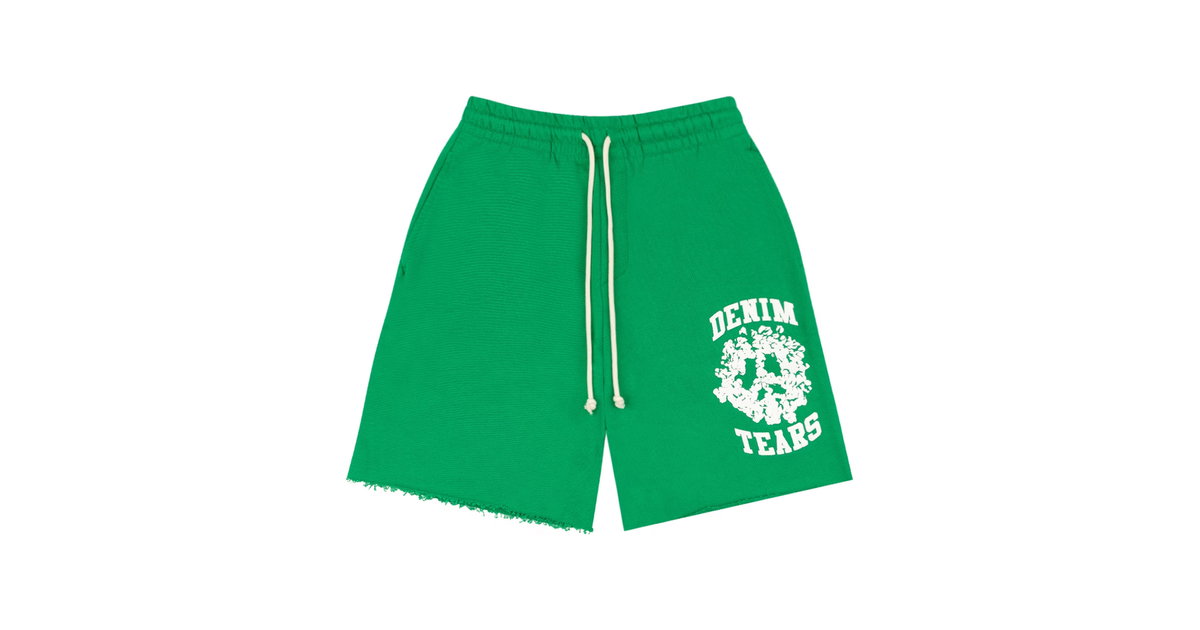 Denim Tears Denim University Sweat Shorts Green | DENIM-TEARS