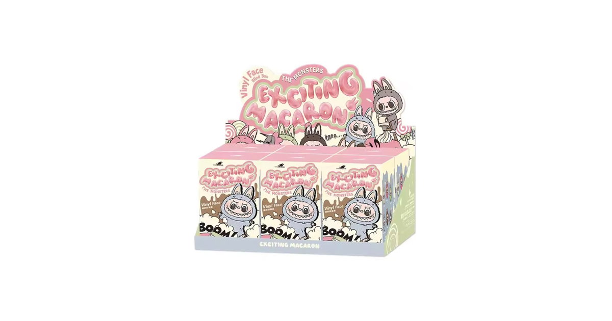 Pop Mart Labubu The Monsters Tasty Macarons Vinyl Face Sealed Case