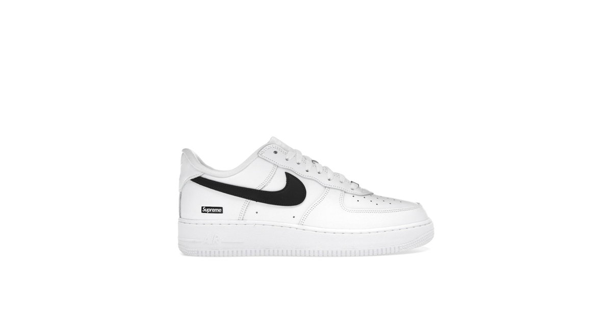 Nike Air Force 1 Low Supreme White Black | CU9225-102 | Laced