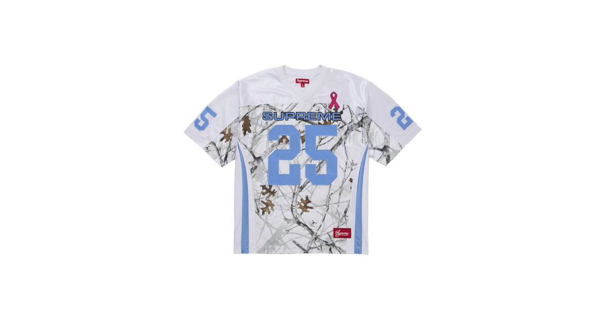Supreme Breast Cancer Awareness Football Jersey White | SUPREME