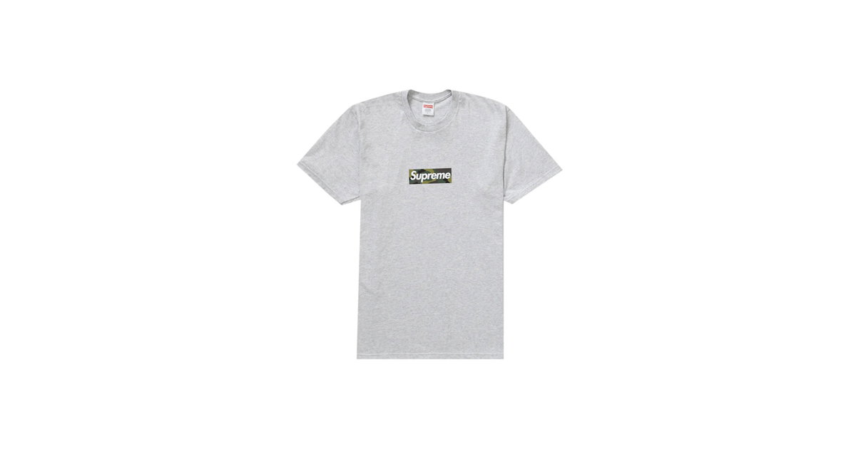 Supreme Box Logo Tee (FW23) Ash Grey | SUPREME-00061 | Laced