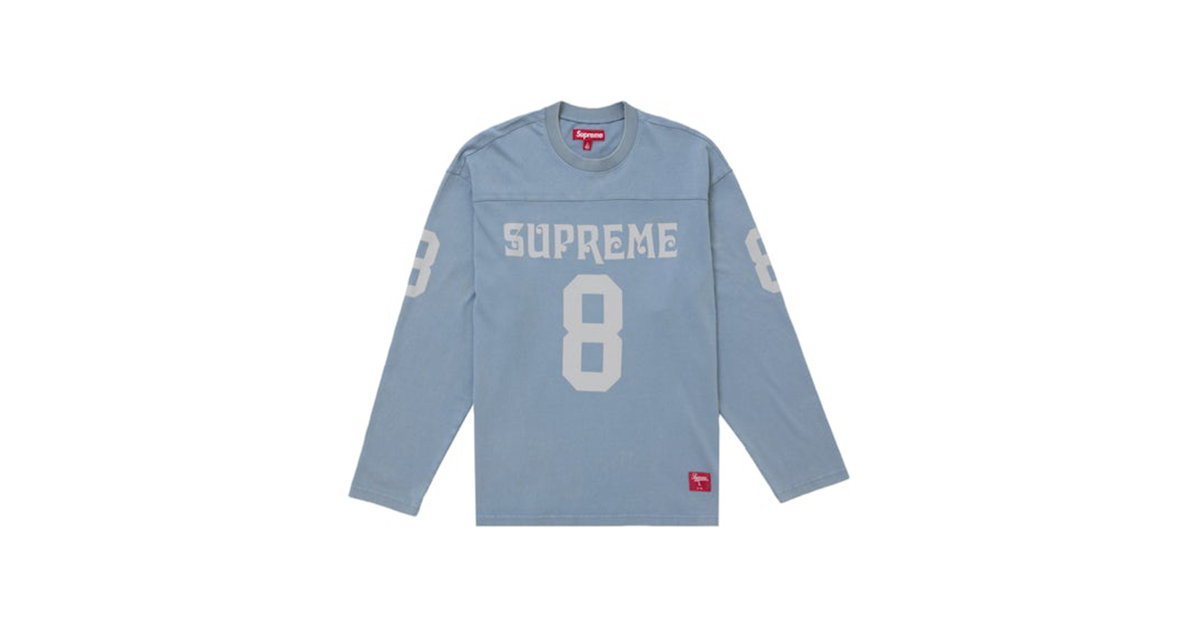 Supreme Affiliated L/S Football Top Dusty Blue | SUPREME-01607 | Laced