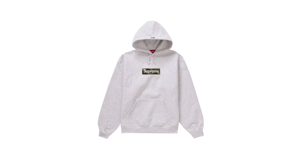 トップス Supreme BoxLogo HoodedSweatshirt AshGrey Supreme-Box-Logo-Hooded-
